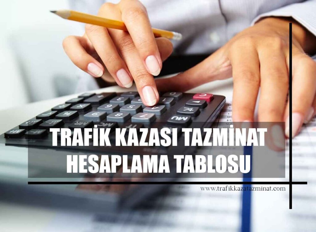 Kaza Tazminat Hesaplama Tablosu